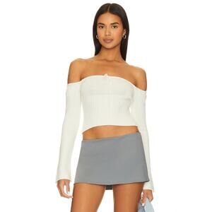 GUIZIO REVOLVE Bayberi Sweater in White Women's Small Wool Angora